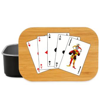 Five cards Five of a kind - Lunch Box - black - Front