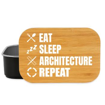 Eat Sleep Architecture Repeat - Lunch Box - black - Front