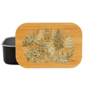 Vivre près de la nature avec une petite maison en forêt - Boîte à goûter - noir - Devant