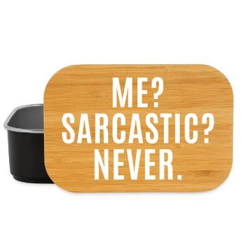 Me? Sarcastic? Never. Funny Sarcastic - Sarcasm - Lunch Box - black - Front