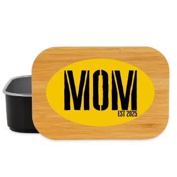 MOM Est 2025 Vintage Oval - Lunch Box - Schwarz - Vorne
