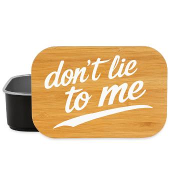 don't lie to me - Lunch Box - black - Front