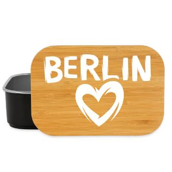 Ich liebe Berlin - Herzsymbol Berliner - Lunch Box - Schwarz - Vorne