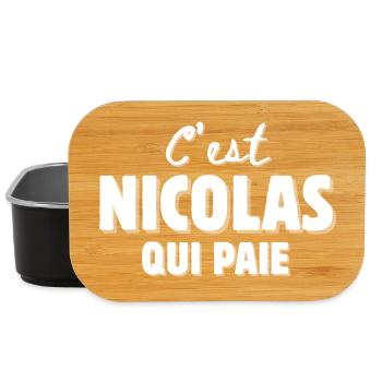 Nikolaus. Vorname Nicolas - Lunch Box - Schwarz - Vorne