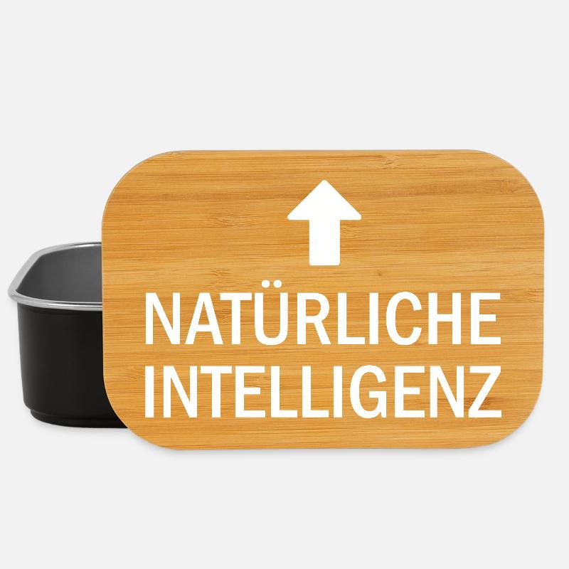 Natural intelligence funny AI AI sayings - Lunch Box - black