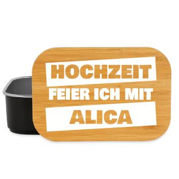 Hochzeit Feier Ich Mit Alicia - Lunch Box - Schwarz - Vorne