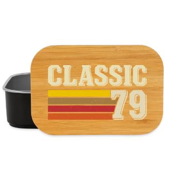 Rétro Classique 79 – Né en 1979 Anniversaire Vintage - Boîte à goûter - noir - Devant