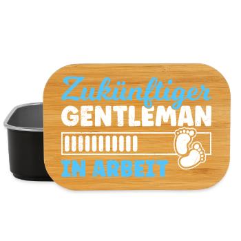 Werdende Mama ZUKÜNFTIGER GENTLEMAN IN ARBEIT - Lunch Box - Schwarz - Vorne