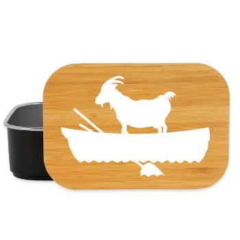 G.O.A.T. Chèvre dans le bateau - Boîte à goûter - noir - Devant