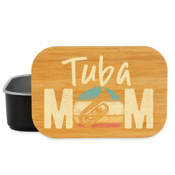 Tuba Mom Rétro Vintage Marching Band Design - Boîte à goûter - noir - Devant