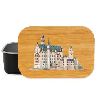 Märchenburg Neuschwanstein, Bavière, Allemagne - Boîte à goûter - noir - Devant