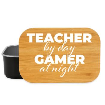 Professeur par la nuit, joueur la nuit - Boîte à goûter - noir - Devant
