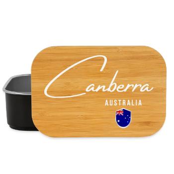 Design élégant Canberra, souvenir Canberra - Boîte à goûter - noir - Devant