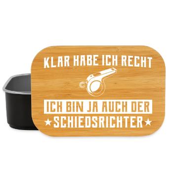 Referee - Of course I'm right - Lunch Box - black - Front