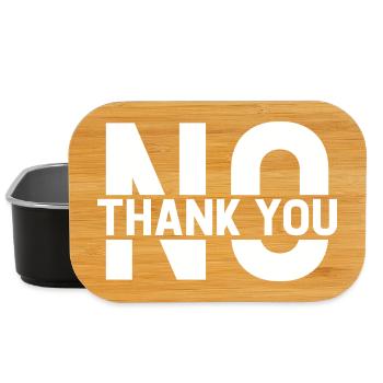 No Thank You - Lunch Box - Schwarz - Vorne