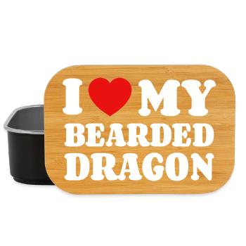 I Love My Bearded Dragon Bearded Dragon Bearded Dragon Owner - Lunch Box - black - Front