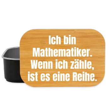 Je suis mathématicien : Série de comptage - Boîte à goûter - noir - Devant