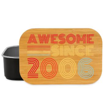 Vintage 2006 Retro 2006 Birthday Gift - Lunch Box - black - Front