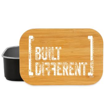 Built Different Distressed Quote - Lunch Box - Schwarz - Vorne