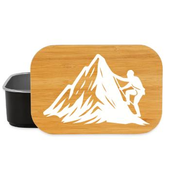 Bergsteiger Symbol Berge - Lunch Box - Schwarz - Vorne