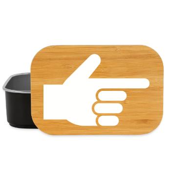 Hand, Zeigefinger, Zeiger - Lunch Box - Schwarz - Vorne