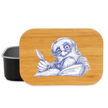 Rédacteur senior au dessin au stylo - Boîte à goûter - noir - Devant