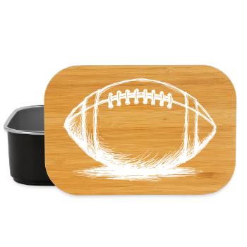 Vintage American Football Ball Sportsman - Lunch Box - black - Front
