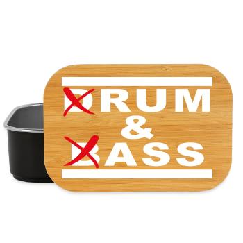 Rum & Ass – Jeu de mots Drum and Bass - Boîte à goûter - noir - Devant