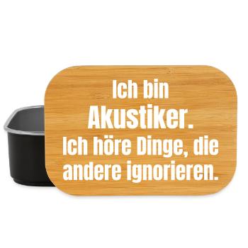 Ich bin Akustiker – Hördetails - Lunch Box - Schwarz - Vorne