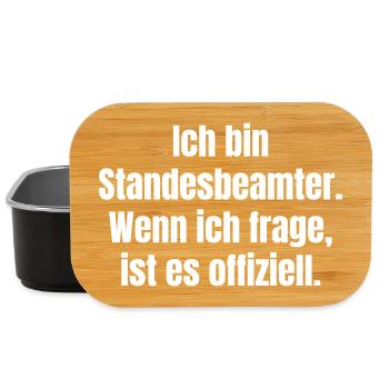 Je suis registraire à Spruch - Boîte à goûter - noir - Devant