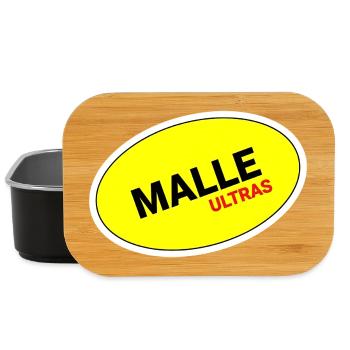 Malle Ultras Gelb Oval Sticker - Lunch Box - Schwarz - Vorne