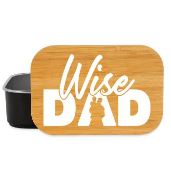 Wise Dad Silhouette Vaterschaft Elternschaft - Lunch Box - Schwarz - Vorne