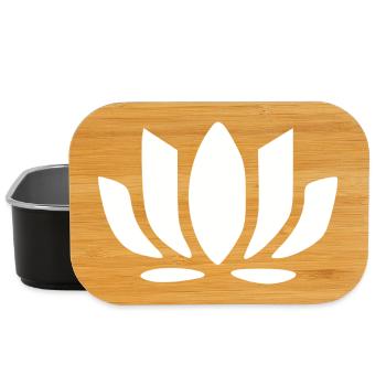 Lotus Flower Lotus Flower White Flower Blossom White Flower White - Lunch Box - black - Front