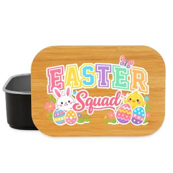 Easter Squad Colorful Eggs Chick - Lunch Box - black - Front