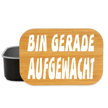 Aufgewacht - Lunch Box - Schwarz - Vorne
