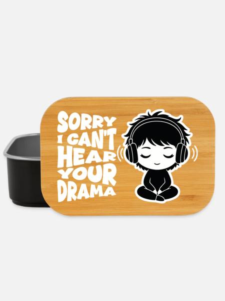 No Drama Relatable Manga Headphones - Lunch Box - black
