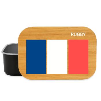 Rugby French Flag - Lunch Box - black - Front