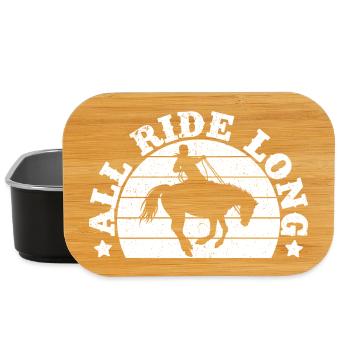 Rodeo Horse Riding All Ride Long Cowboy - Lunch Box - black - Front