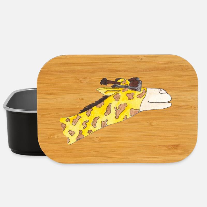 Giraffe in the wind - Lunch Box - black