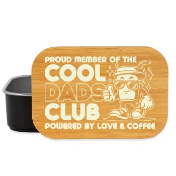 Club des papas cool - Cadeau de fête des pères papa papa - Boîte à goûter - noir - Devant
