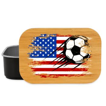 USA Flag Football used - Lunch Box - black - Front