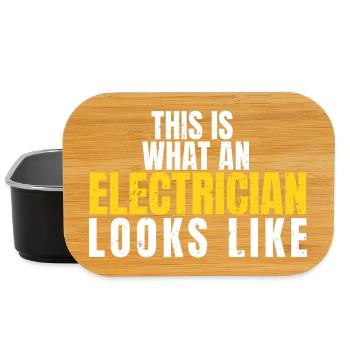 This Is What an Electrician Looks Like Funny  Gift - Lunch Box - black - Front