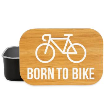 Born To Bike (Radfahrer / Fahrrad / Rennrad / B) - Lunch Box - Schwarz - Vorne