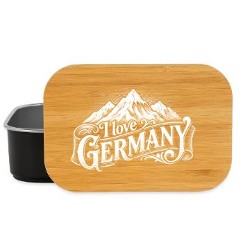 I love Germany, logo white - Lunch Box - black - Front