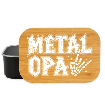 Metal Grandpa Heavy Metal Gift Rocker Skull - Lunch Box - black - Front
