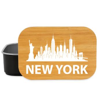 NEW YORK Skyline Weiß - Lunch Box - Schwarz - Vorne