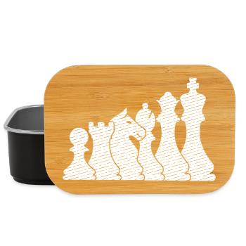 Schach Design Mit Schachfiguren Für Schachspieler - Lunch Box - Schwarz - Vorne