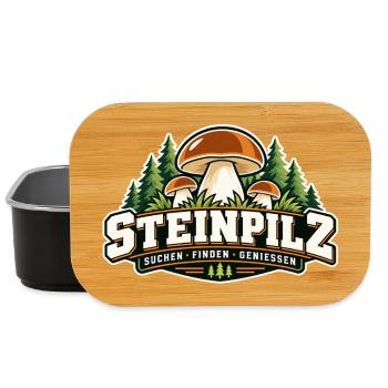 Steinpilz Waldpfad Design - Lunch Box - Schwarz - Vorne