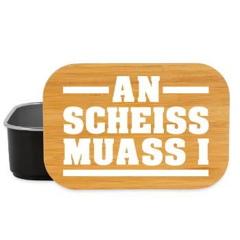 AN SCHEISS MUASS I - Lunch Box - Schwarz - Vorne
