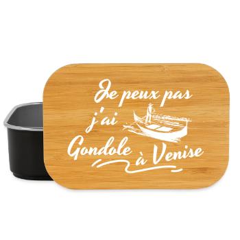 Je peux pas j'ai Gondole à Venise - Boîte à goûter - noir - Devant